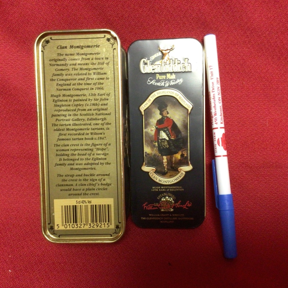 GLENFIDDICH whiskey collectible tin